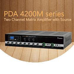 PDA 4200M Series Two Channel Matrix Amplifier with Source