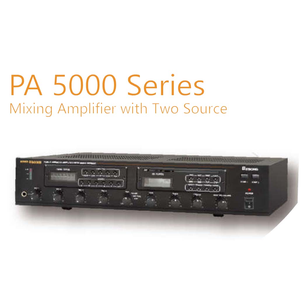 PA 5000 Series Mixing Amplifier with Two Source