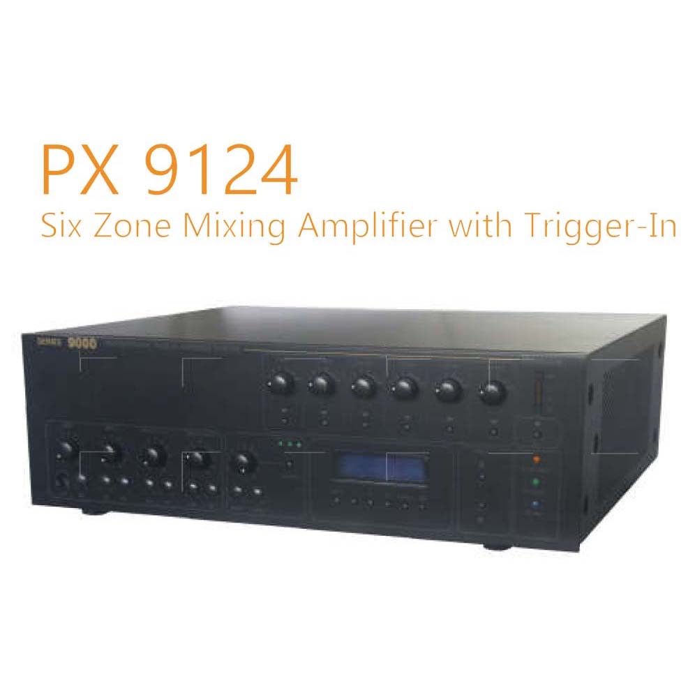 PX 9124 Six Zone  Mixing  Amplifier  with Trigger- In